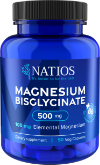 NATIOS Magnesium Bisglycinate 500 mg + B6, 90 veg. kapslí, (elem. hořčík 100 mg)